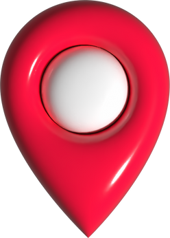3d red location pin